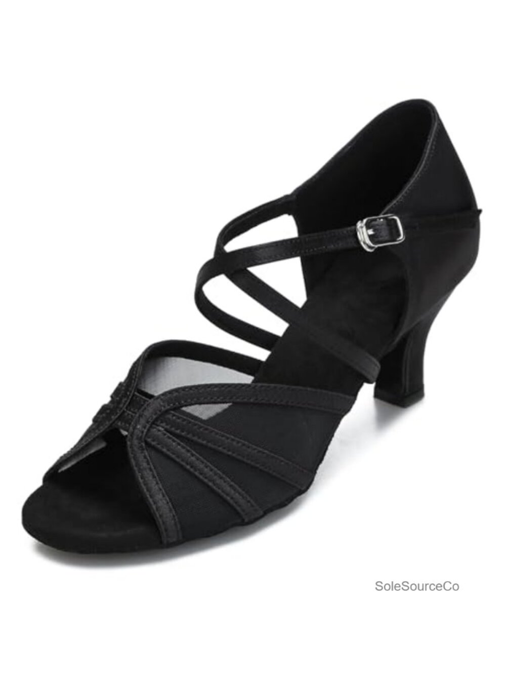 Women's Ballroom Dance Shoes Latin Salsa 2.5" Heel Satin Dance Shoes